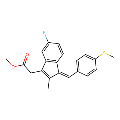 Chemical structure of Sulindac Sulfide Methyl Ester