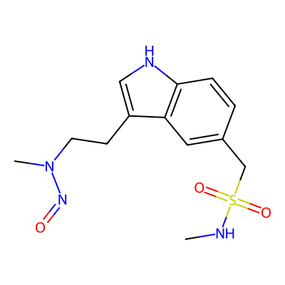 Chemical structure of N-Nitroso Desmethyl Sumatriptan