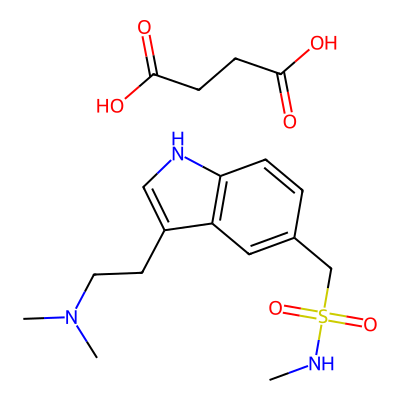 Chemical structure of Sumatriptan Succinate