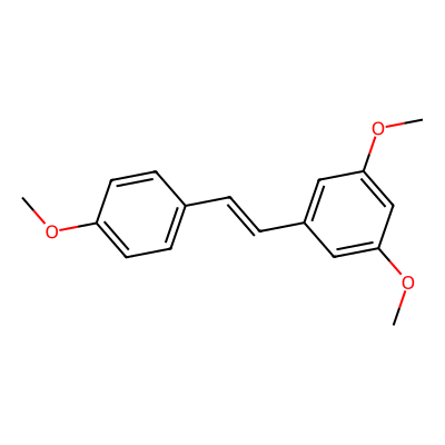 Chemical structure of 3,4',5-Trimethoxy-trans-stilbene