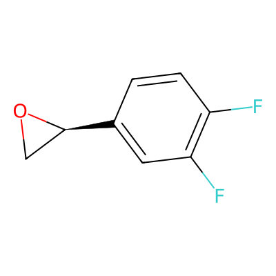 Chemical structure of (S)-2-(3,4-difluorophenyl)oxirane