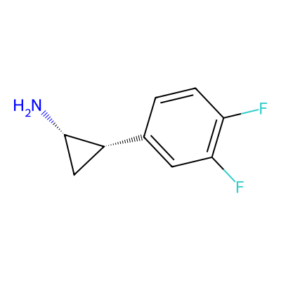 Chemical structure of (1S,2S)-2-(3,4-Difluorophenyl)-cyclopropanamine
