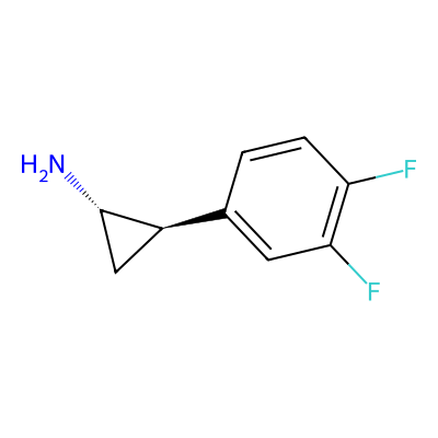 Chemical structure of (1S,2R)-2-(3,4-Difluorophenyl)-cyclopropanamine