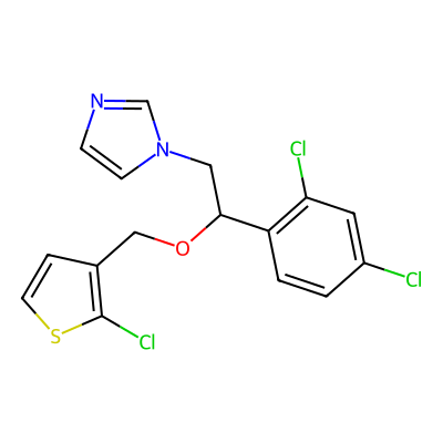 Chemical structure of Tioconazole