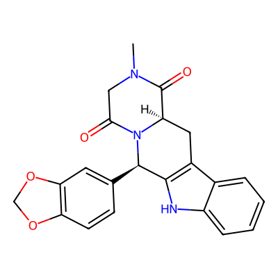 Chemical structure of Tadalafil