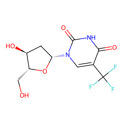 Chemical structure of Trifluridine