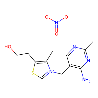 Chemical structure of Thiamine Mononitrate