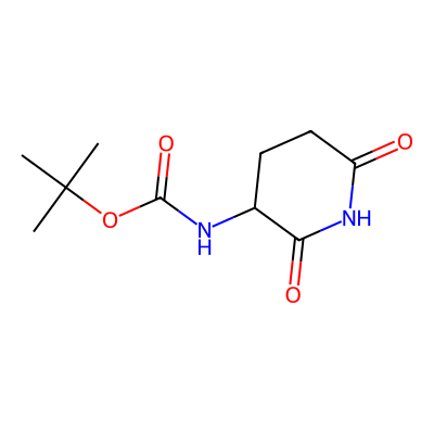 Chemical structure of tert-Butyl (2,6-Dioxopiperidin-3-yl)carbamate