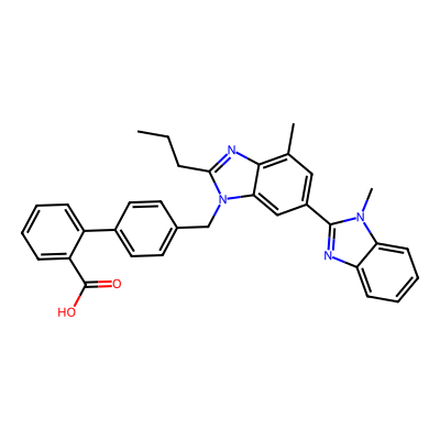 Chemical structure of Telmisartan