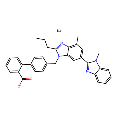 Chemical structure of Telmisartan Sodium