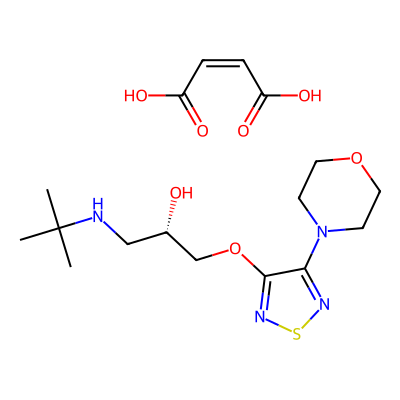 Chemical structure of Timolol Maleate