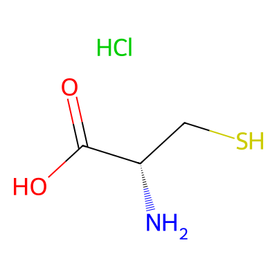 Chemical structure of L-Cysteine Hydrochloride