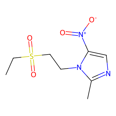 Chemical structure of Tinidazole