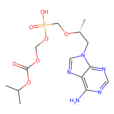 Chemical structure of Tenofovir Disoproxil Fumarate IP Impurity A