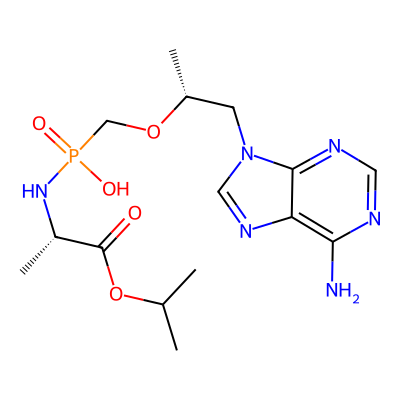 Chemical structure of Tenofovir PMPA Monoamidate