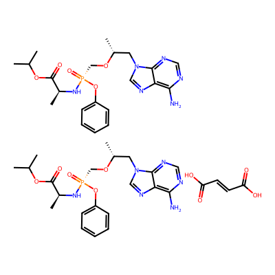 Chemical structure of Tenofovir Alafenamide Hemifumarate