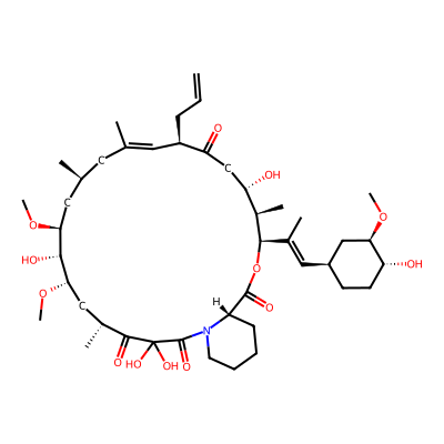 Chemical structure of Tacrolimus open ring Impurity