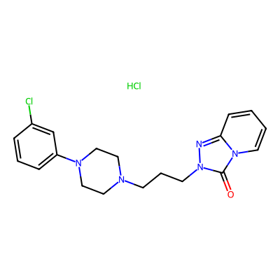 Chemical structure of Trazodone Hydrochloride