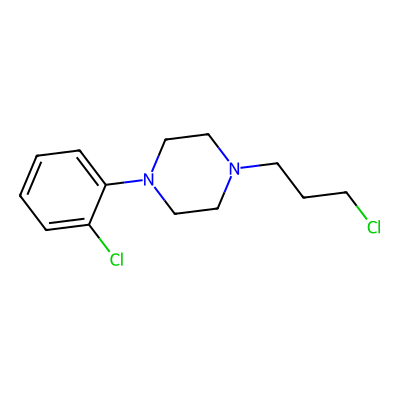 Chemical structure of 4-(2-Chlorophenyl)-1-(3-chloropropyl) Piperazine