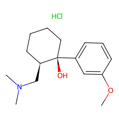 Chemical structure of Tramadol Hydrochloride