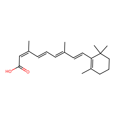 Chemical structure of 13-cis-Retinoic Acid