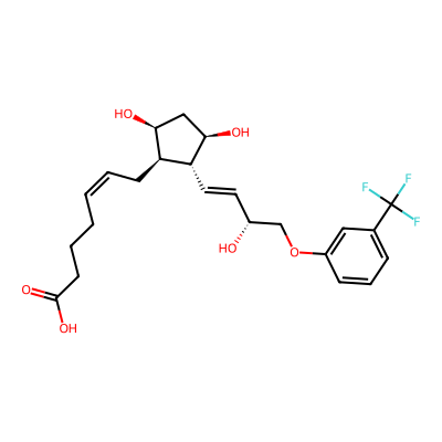 Chemical structure of Travoprost Related compound A