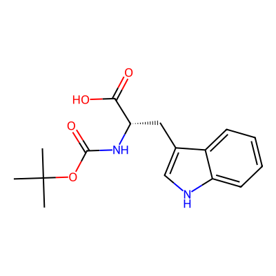 Chemical structure of N(alpha)-tert-Butoxycarbonyl-L-Tryptophan