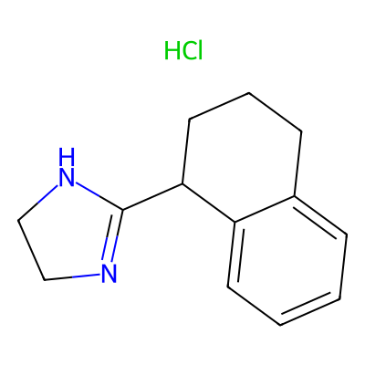 Chemical structure of Tetrahydrozoline hydrochloride
