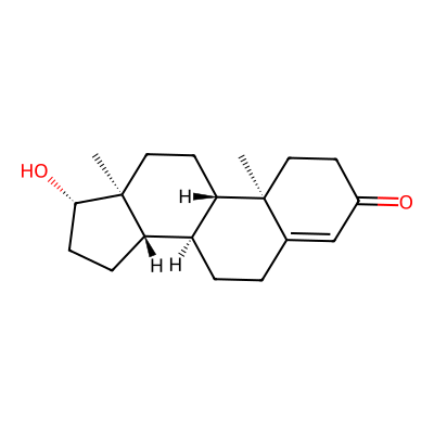 Chemical structure of Testosterone