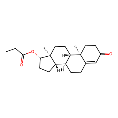 Chemical structure of Testosterone Propionate