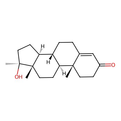 Chemical structure of 17 Alpha Methyltestosterone