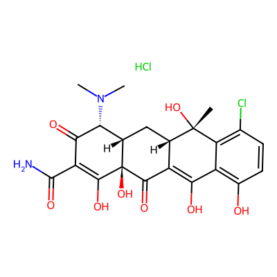Chemical structure of 4-Epi-Chlortetracycline Hydrochloride