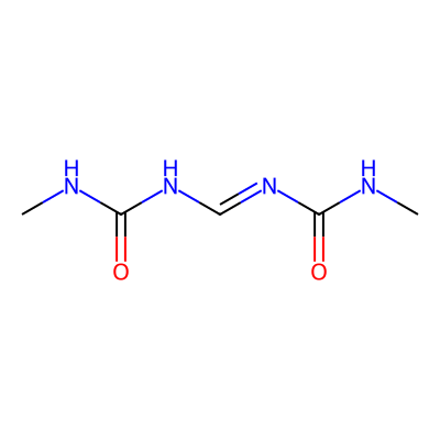 Chemical structure of 1-Methyl-3-methylcarbamoylimino methyl Urea