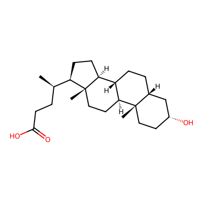 Chemical structure of Ursodeoxycholic Acid Impurity C