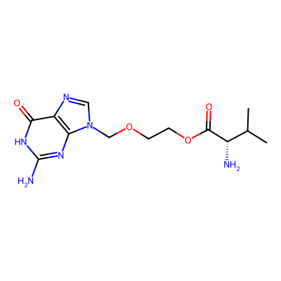 Chemical structure of Valacyclovir