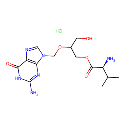 Chemical structure of Valganciclovir Hydrochloride