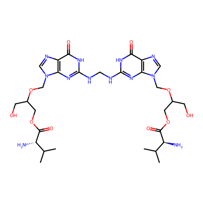 Chemical structure of Valganciclovir Related Compound K, L, M