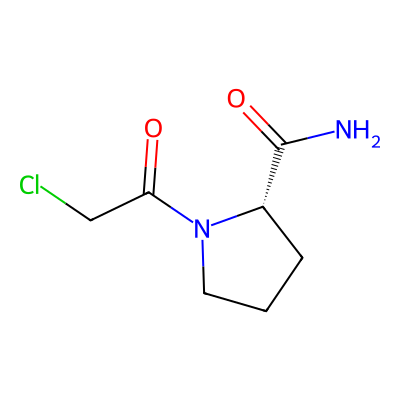 Chemical structure of Vildagliptin Chloroacetyl Amide Impurity