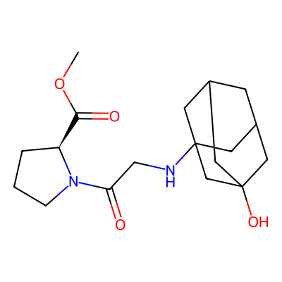 Chemical structure of Vildagliptin Ester Impurity