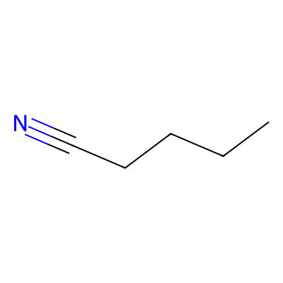 Chemical structure of Valeronitrile