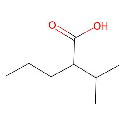 Chemical structure of 2-Isopropyl Valeric Acid