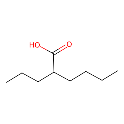 Chemical structure of 2-Butyl valeric acid