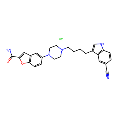 Chemical structure of Vilazodone hydrochloride