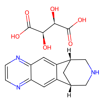 Chemical structure of Varenicline Tartrate