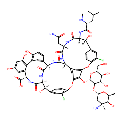 Chemical structure of Vancomycin