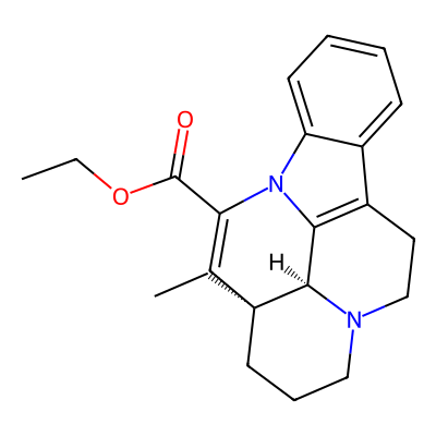 Chemical structure of Vinpocetine - API