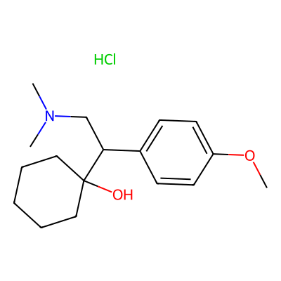 Chemical structure of Venlafaxine Hydrochloride
