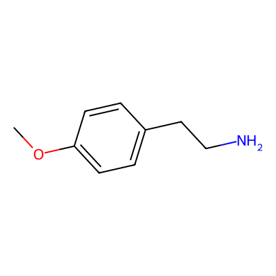 Chemical structure of 4-Methoxyphenethylamine