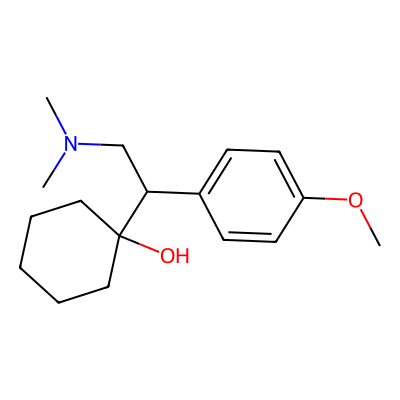 Chemical structure of Venlafaxine