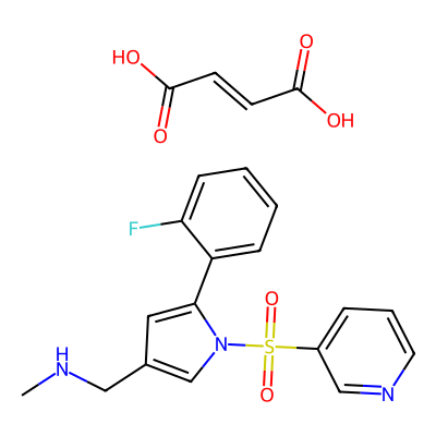 Chemical structure of Vonoprazan Fumarate
